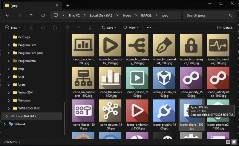 Windows-engramDrive EngramDrive showing the Engram catalogue as a Windows drive